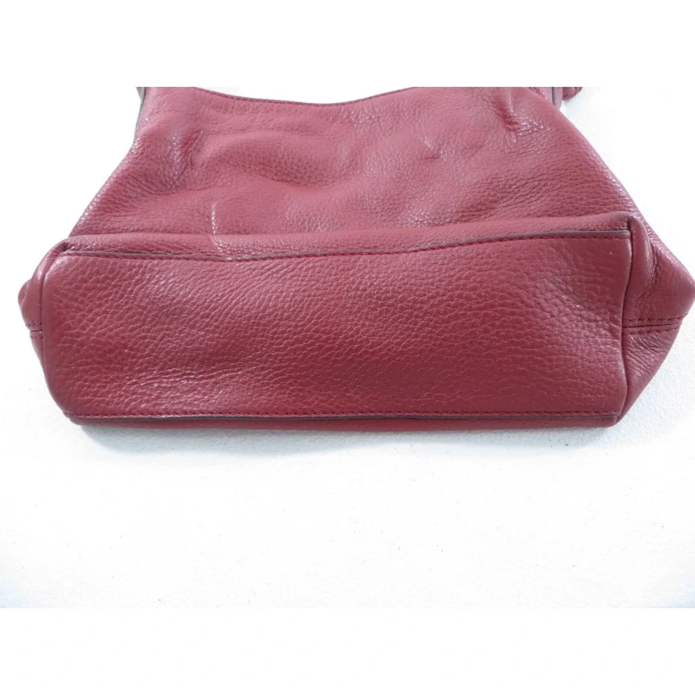 Michael Kors‎ Lexington Pebbled Leather Women's Crossbody Bag Purse Maroon Red